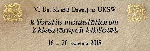 fragment awersu zaproszenia szóstych Dni Książki Dawnej