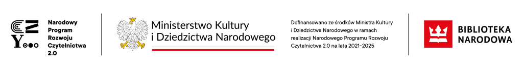 Narodowy Program Rozwoju Czytelnictwa 2.0 logo - belka pozioma
