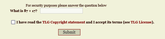Baza TLG - security question during registration
