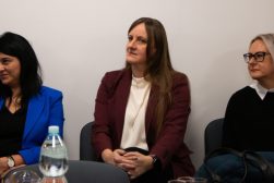 Katarzyna Szumowska (kwestor), Joanna Dziurzyńska (dyrektor Wydawnictwa Naukowego UKSW), Monika Zborowska – dyrektor personalny. (fot. Bogna Juchnowicz)