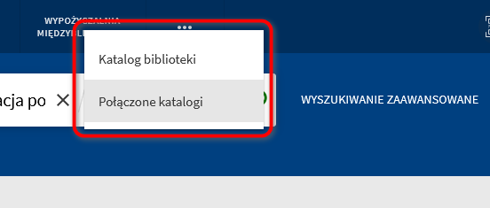 Wybór katalogu wyszukiwania