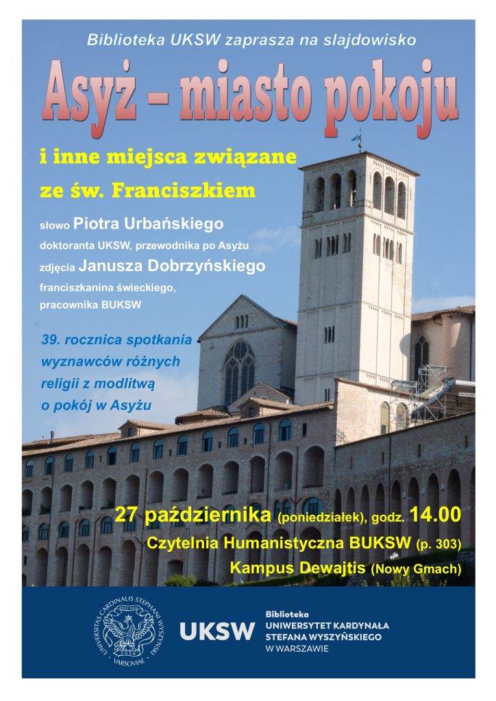 Asyż - miasto pokoju - plakat spotkania