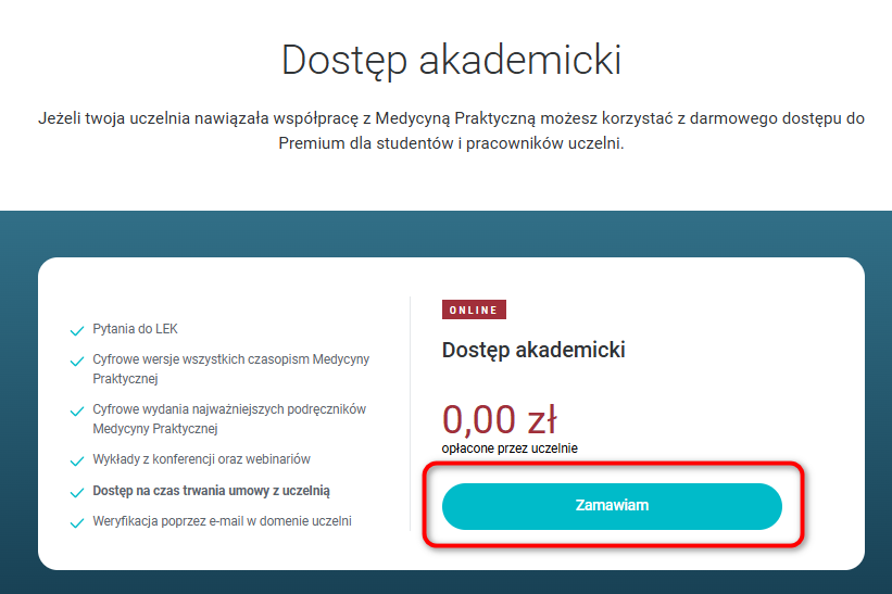 Rejestracja na platformę Medycyna Praktyczna. Etap 1
