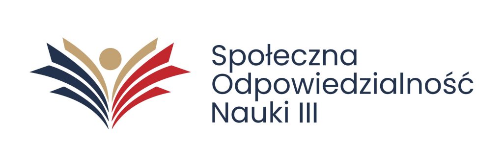 Logotyp społeczna Odpowiedzialność Nauki III – Podstawowy znak w kolorze w poziomie